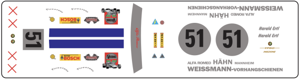 Decal Alfa Romeo GTAm SPA 1971 #51